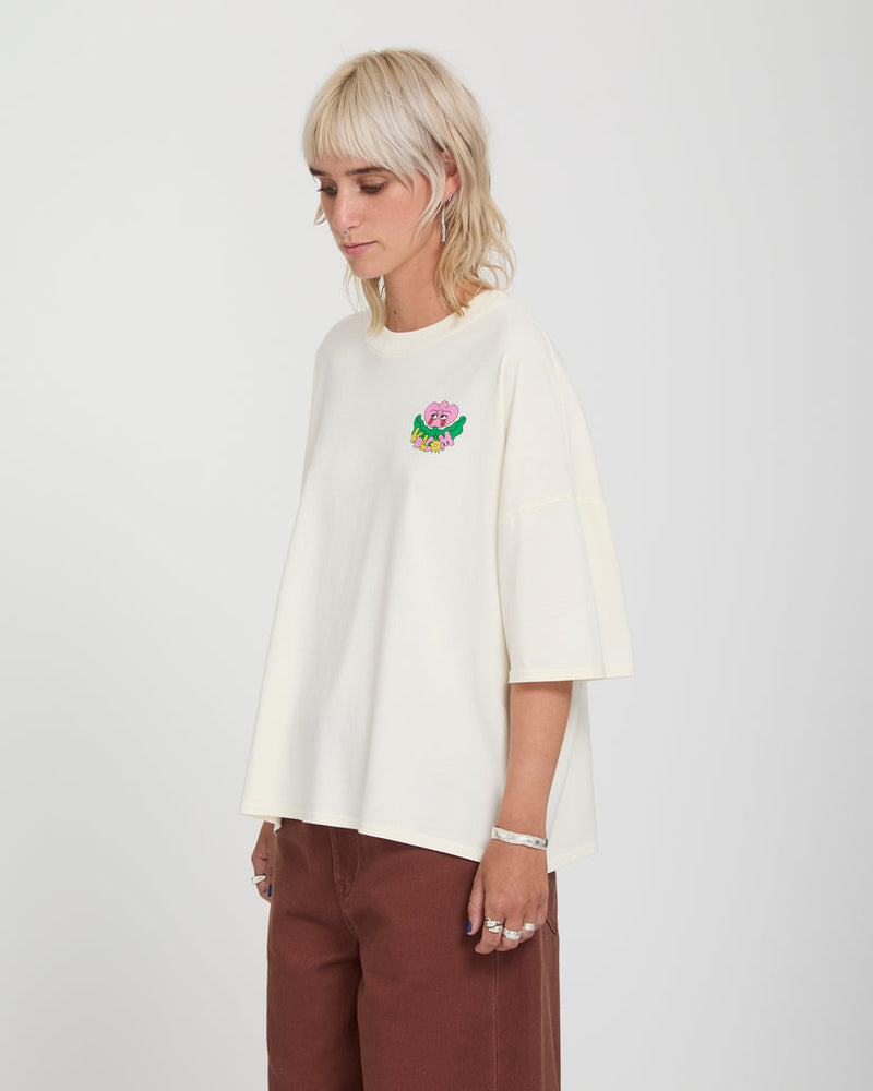 Load image into Gallery viewer, Volcom Women's Voltrip T-Shirt Off White B3532605-OFW
