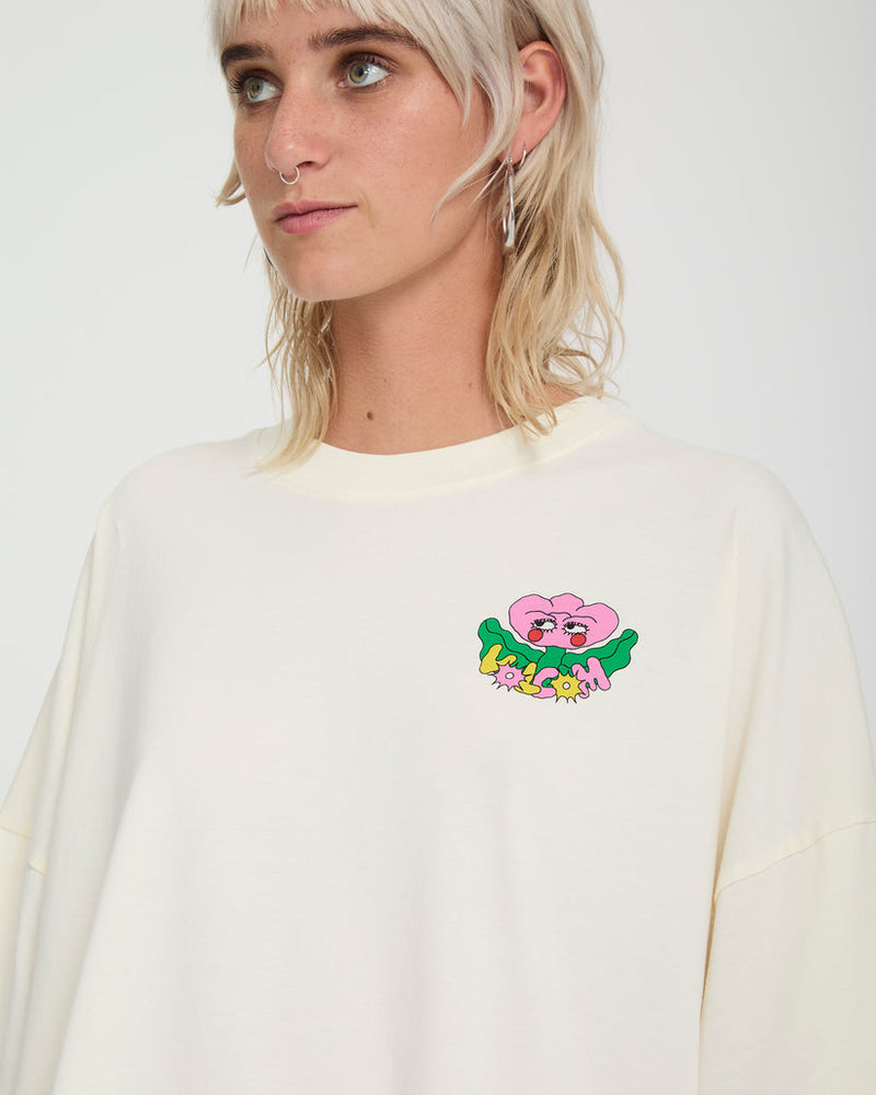Load image into Gallery viewer, Volcom Women's Voltrip T-Shirt Off White B3532605-OFW
