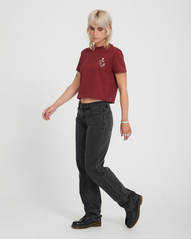 Load image into Gallery viewer, Volcom Women's Ozzy II T-Shirt Brick B3532607-BRK
