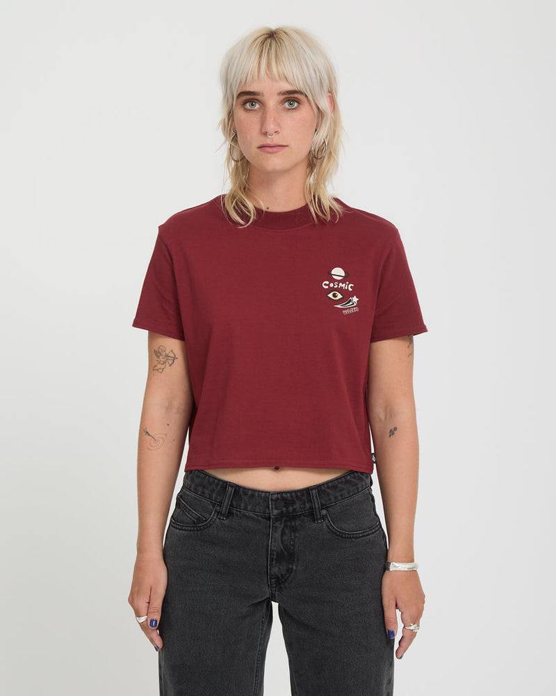 Load image into Gallery viewer, Volcom Women's Ozzy II T-Shirt Brick B3532607-BRK
