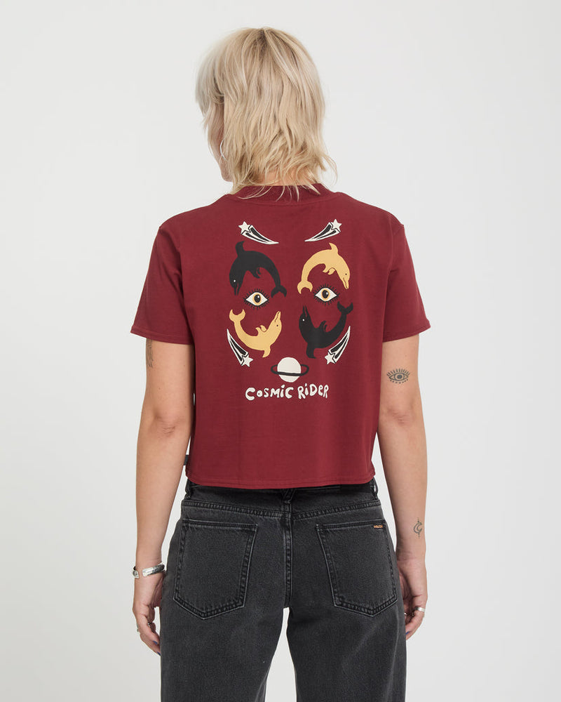 Load image into Gallery viewer, Volcom Women's Ozzy II T-Shirt Brick B3532607-BRK
