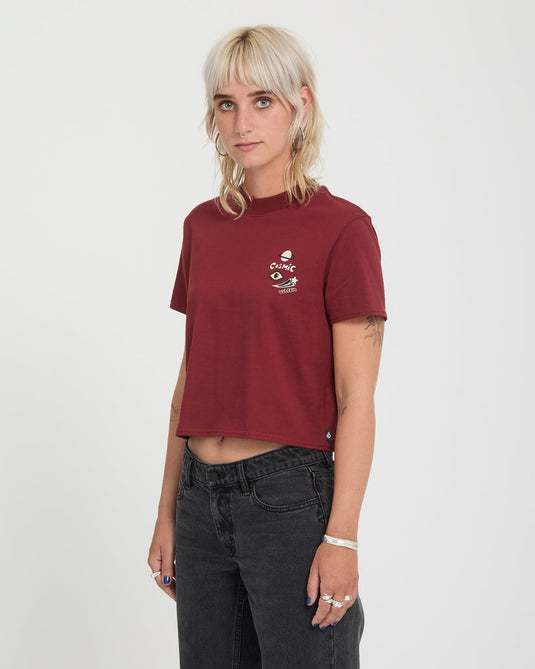 Volcom Women's Ozzy II T-Shirt Brick B3532607-BRK