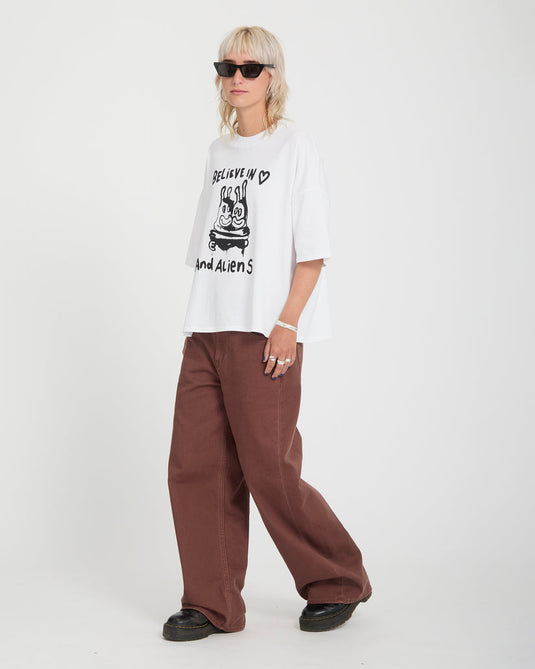 Volcom Women's Ozzy III T-Shirt White B3532611-WHT