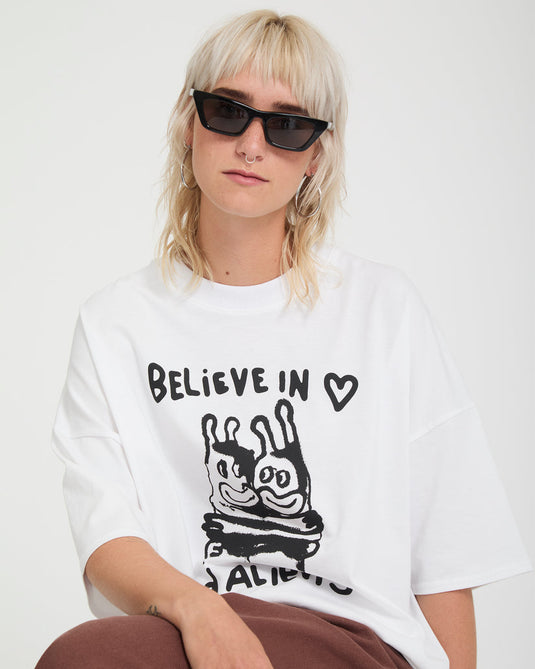 Volcom Women's Ozzy III T-Shirt White B3532611-WHT