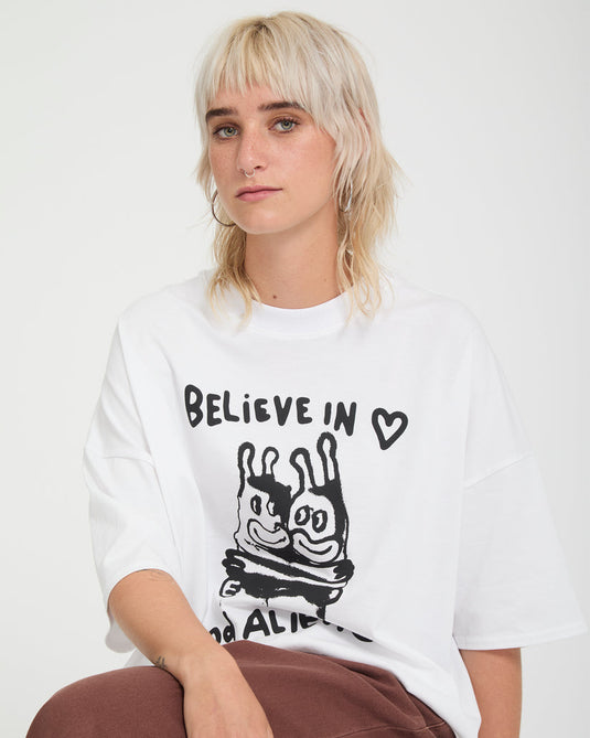 Volcom Women's Ozzy III T-Shirt White B3532611-WHT