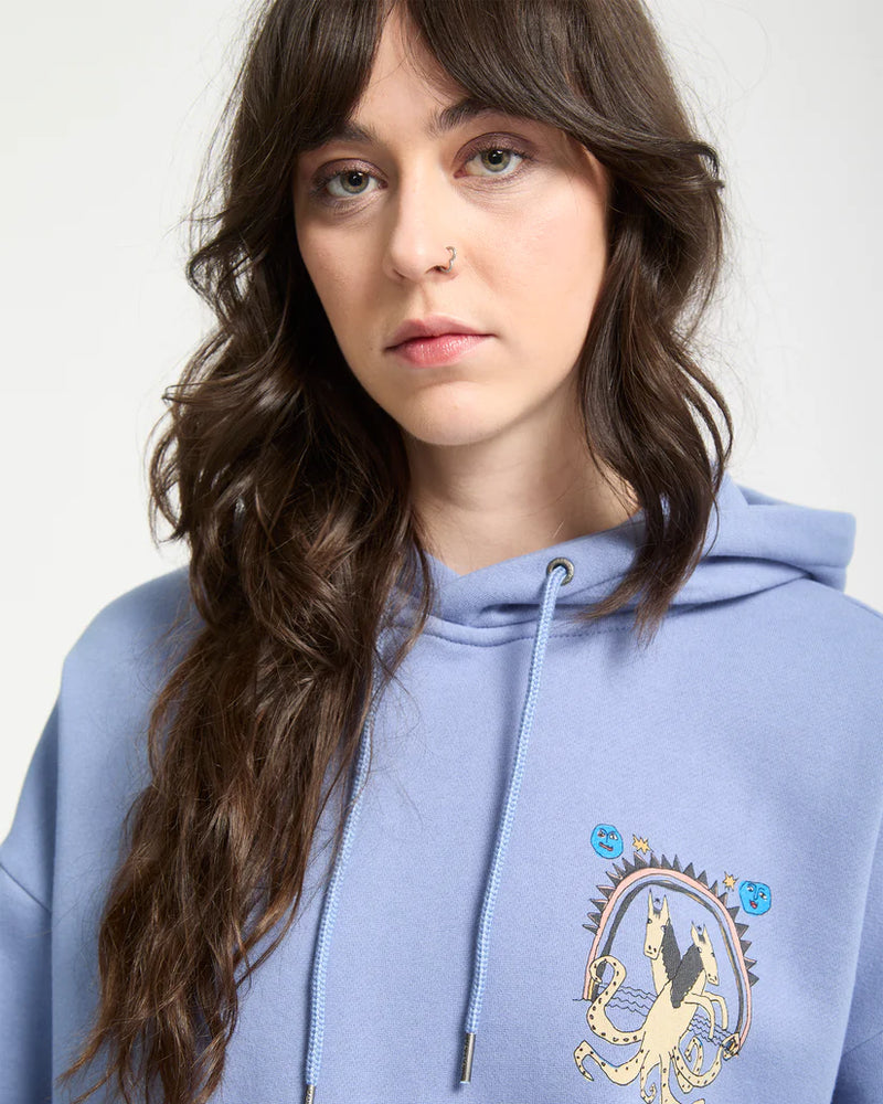 Load image into Gallery viewer, Volcom Women&#39;s Moove On Hoodie Carolina Blue B4132508-CNA
