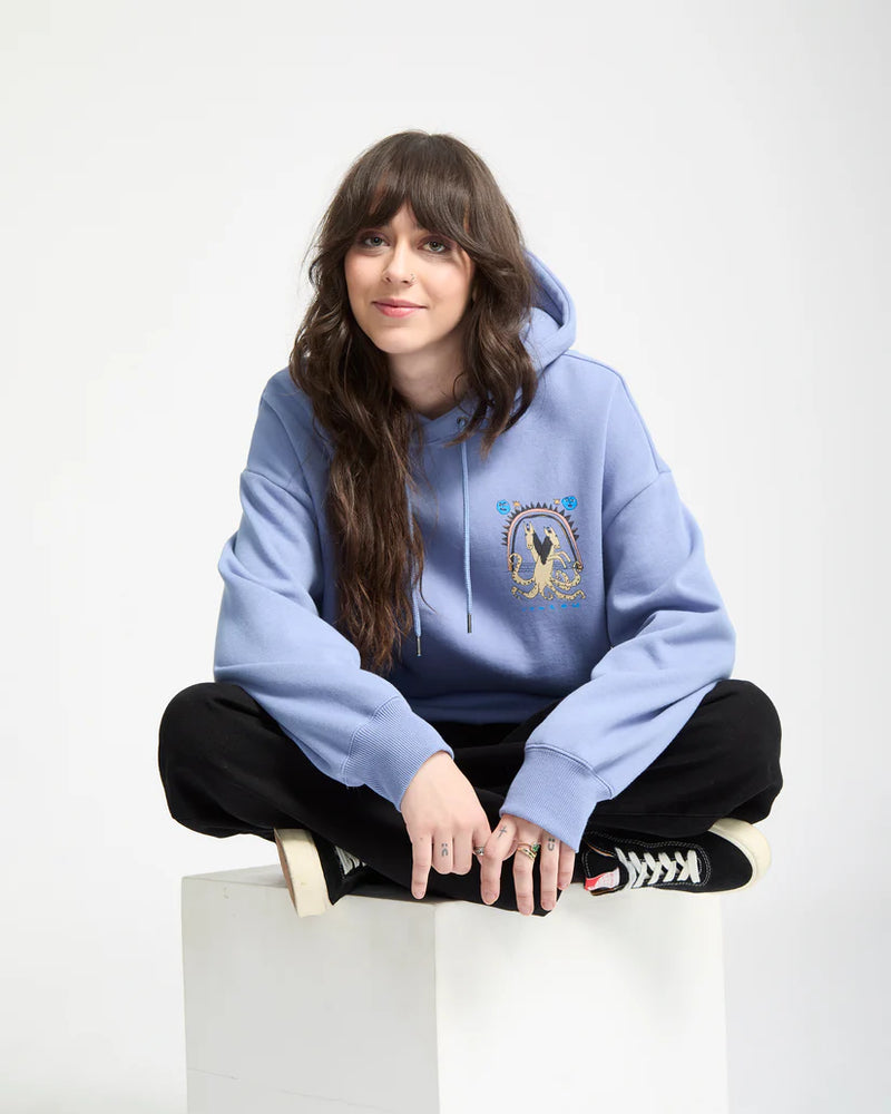 Load image into Gallery viewer, Volcom Women&#39;s Moove On Hoodie Carolina Blue B4132508-CNA
