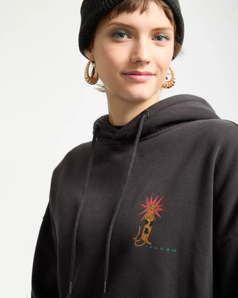 Load image into Gallery viewer, Volcom Women&#39;s Radical Daze Hoodie Black B4132509-BLK

