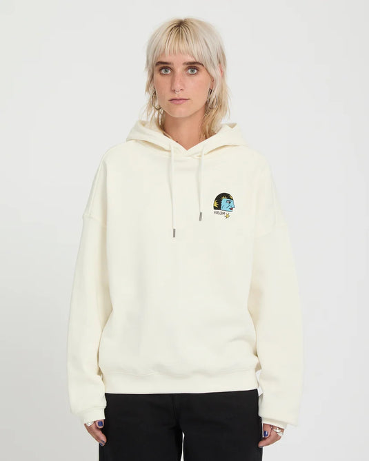 Volcom Women's Radical Daze Up Hoodie Off White B4132602-OFW