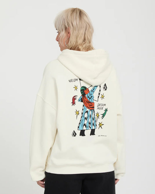 Volcom Women's Radical Daze Up Hoodie Off White B4132602-OFW