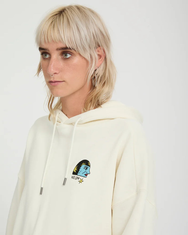Load image into Gallery viewer, Volcom Women's Radical Daze Up Hoodie Off White B4132602-OFW
