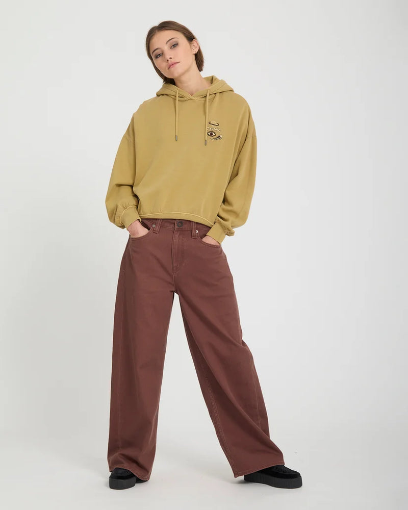 Load image into Gallery viewer, Volcom Women's Ozzy 1 Hoodie Mustard B4132604-MUS
