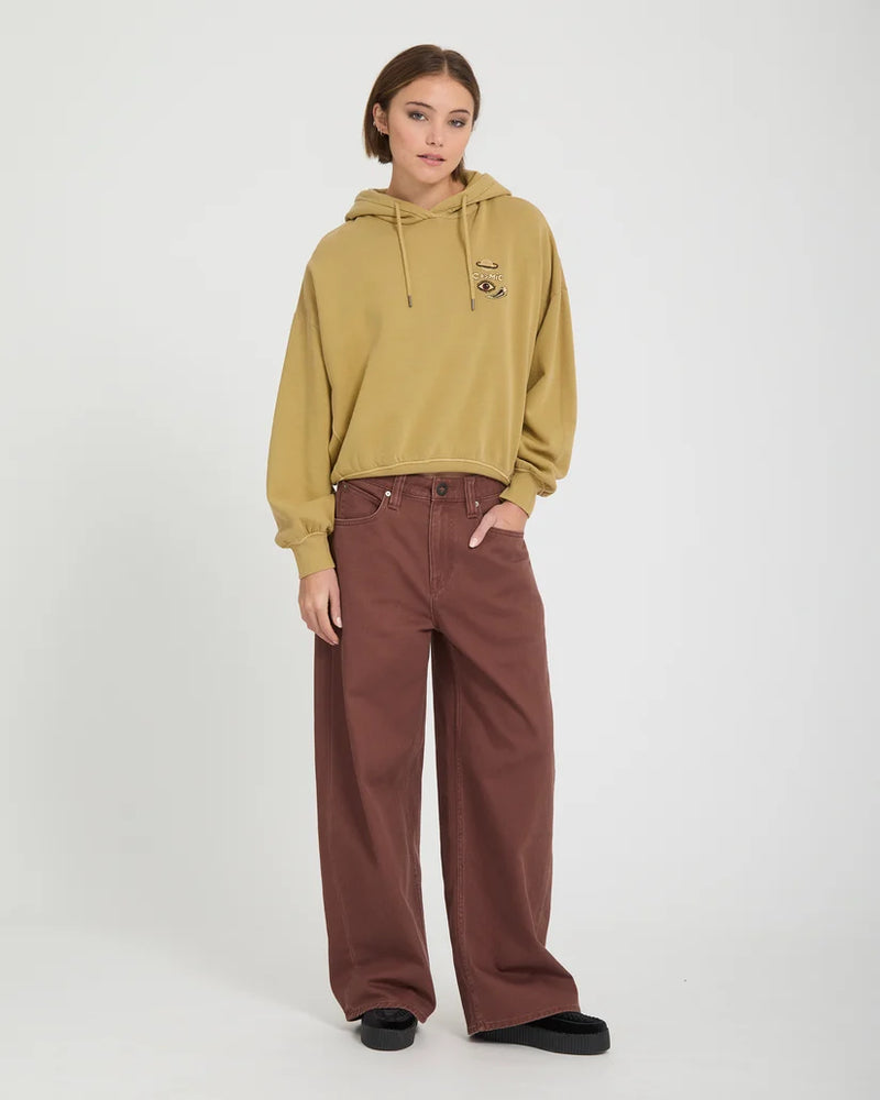 Load image into Gallery viewer, Volcom Women's Ozzy 1 Hoodie Mustard B4132604-MUS
