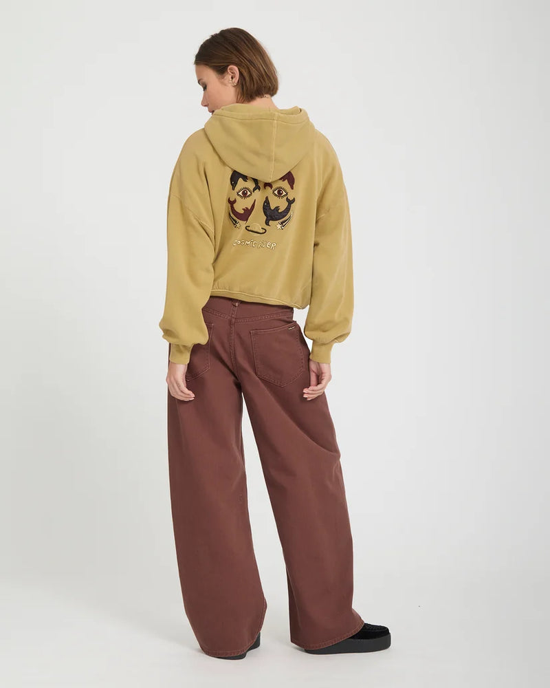 Load image into Gallery viewer, Volcom Women's Ozzy 1 Hoodie Mustard B4132604-MUS

