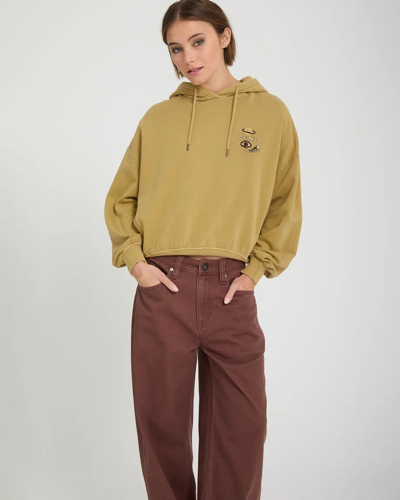 Load image into Gallery viewer, Volcom Women's Ozzy 1 Hoodie Mustard B4132604-MUS
