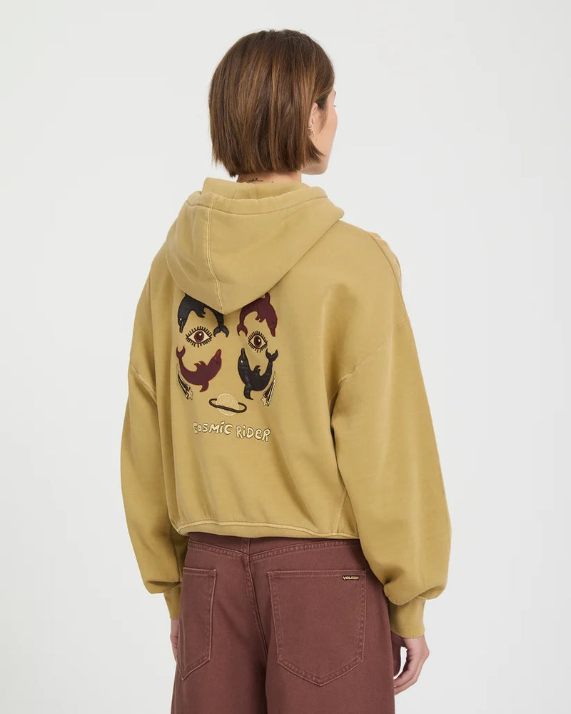 Load image into Gallery viewer, Volcom Women's Ozzy 1 Hoodie Mustard B4132604-MUS
