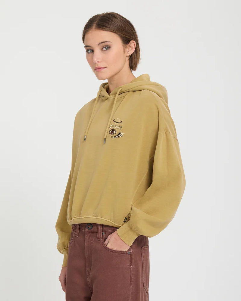 Load image into Gallery viewer, Volcom Women's Ozzy 1 Hoodie Mustard B4132604-MUS
