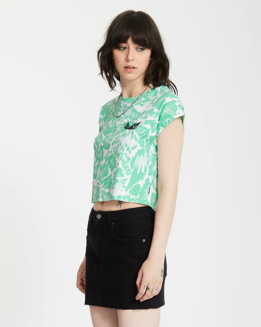 Volcom Women's Alix Boxy T-Shirt Jade B4512502_JDE