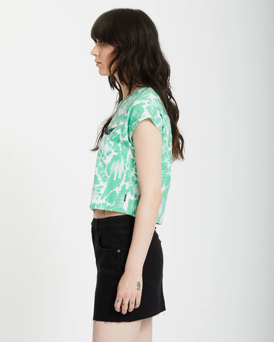 Volcom Women's Alix Boxy T-Shirt Jade B4512502_JDE