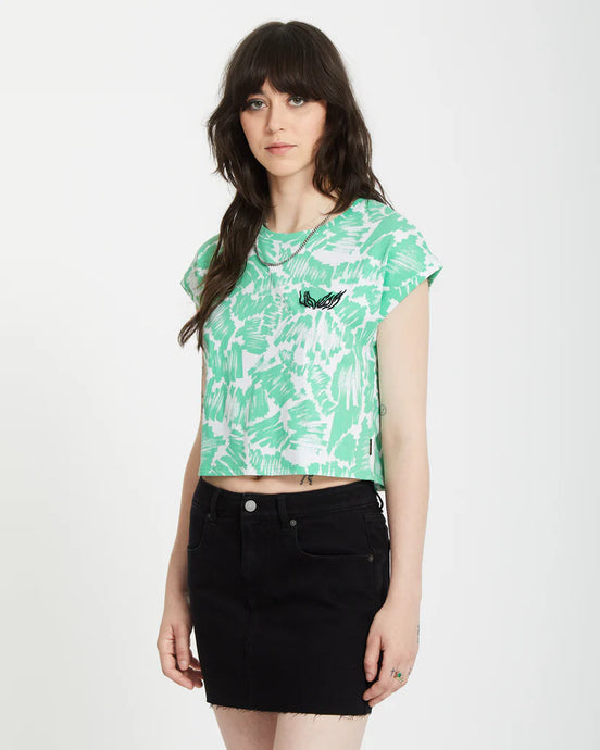 Volcom Women's Alix Boxy T-Shirt Jade B4512502_JDE