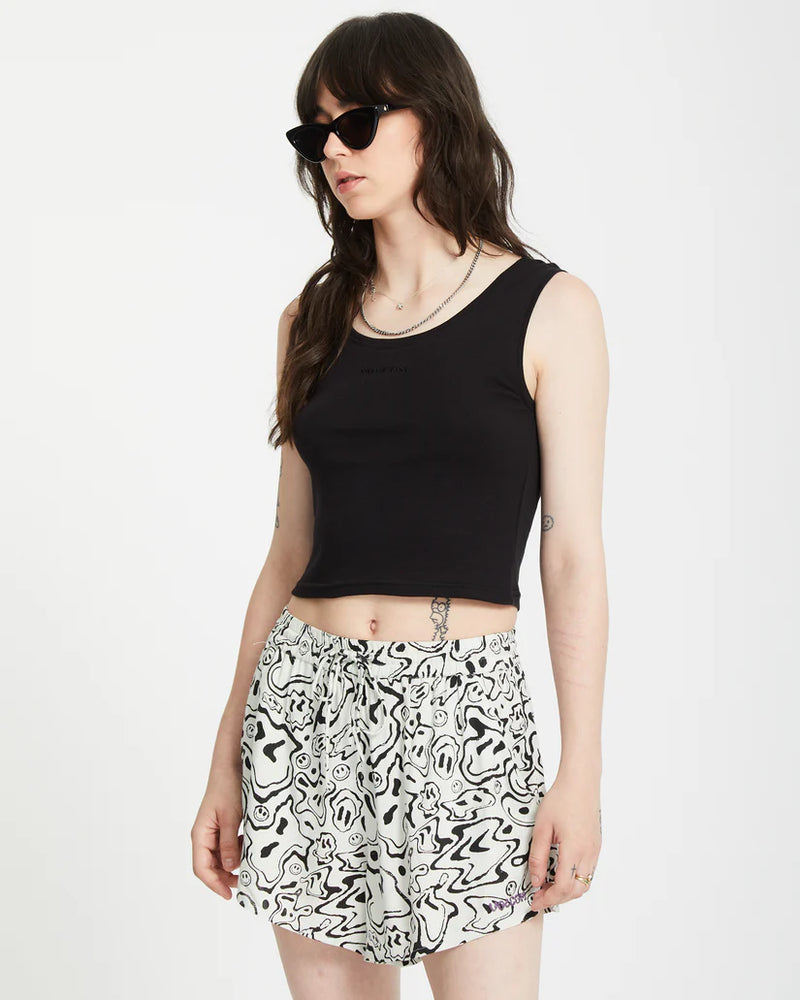 Load image into Gallery viewer, Volcom Women&#39;s Volcomstone Tight Tank Top Black B4512505_BLK
