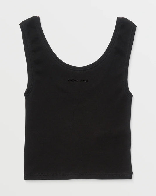 Volcom Women's Volcomstone Tight Tank Top Black B4512505_BLK