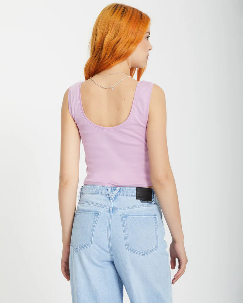 Load image into Gallery viewer, Volcom Women&#39;s Volcomstone Tight Tank Top Iris Purple B4512505_IRI
