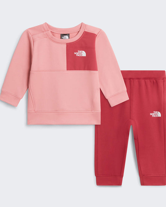 The North Face Kids' TNF Performance Baby Fleece Two-Piece Set Primrose-Fermented Clay NF0A8CV1S9B