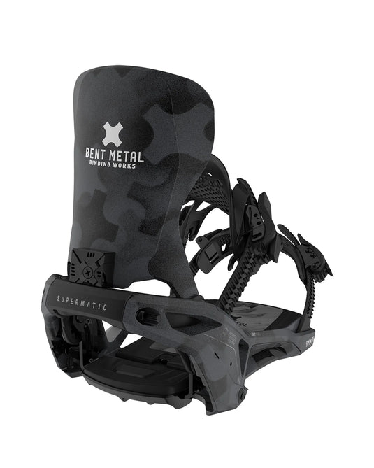 Bent X Metal Men's Lightning Supermatic Snowboard Bindings Black 25BN013