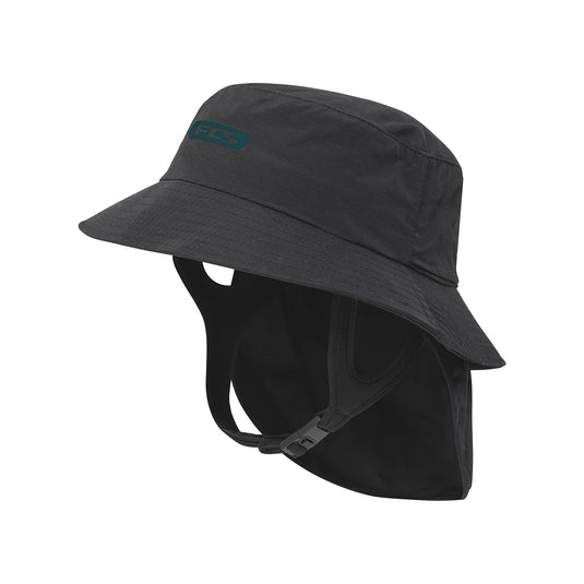 FCS Unisex Essential Surf Bucket Hat Black/Teal AESB-04-BLT