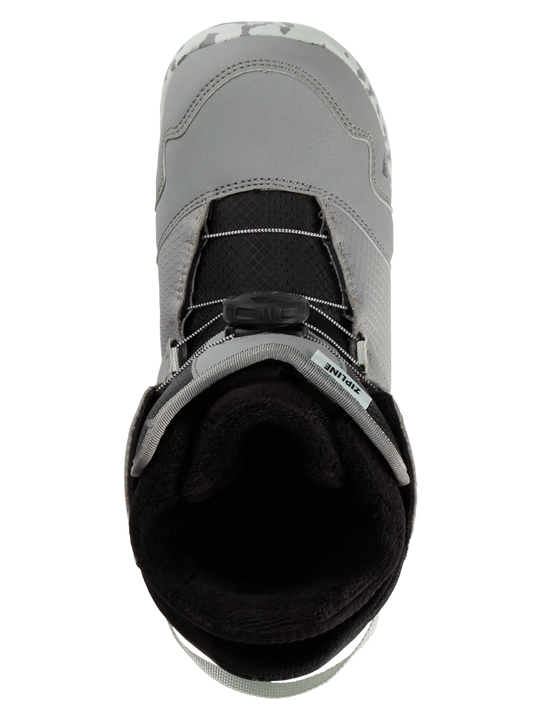 Burton Kids' Zipline BOA Snowboard Boots Gray/Neo-Mint 13191104020