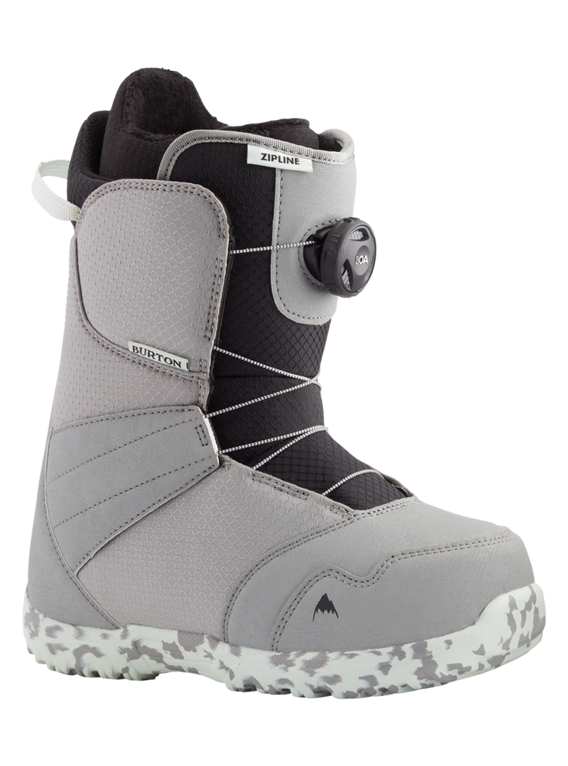 Load image into Gallery viewer, Burton Kids' Zipline BOA Snowboard Boots Gray/Neo-Mint 13191104020
