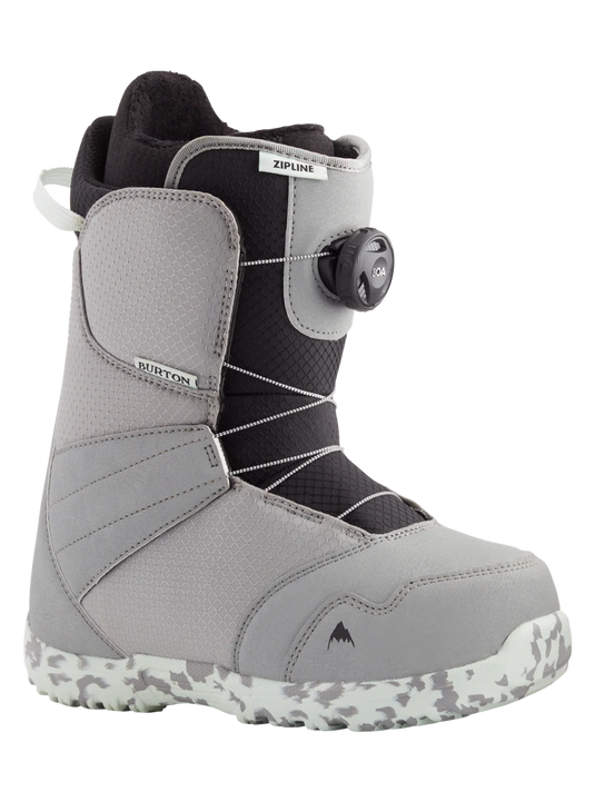 Burton Kids' Zipline BOA Snowboard Boots Gray/Neo-Mint 13191104020