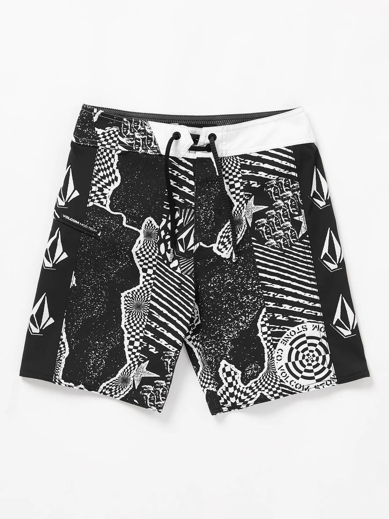 Load image into Gallery viewer, Volcom Men&#39;s Lido Iconic Mod Boardshort Black/White C0812411_BWH
