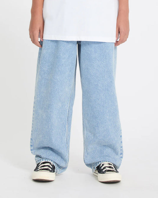 Volcom Kids' Freazy Loose Elasticated Waist Jeans Pale Aqua C1912602_PAQ