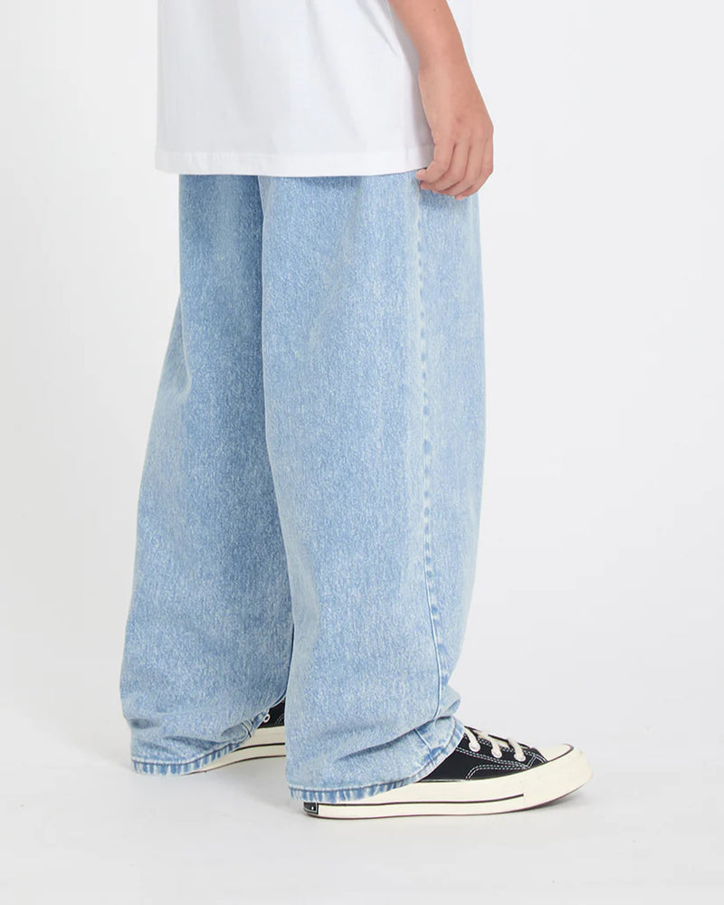 Load image into Gallery viewer, Volcom Kids' Freazy Loose Elasticated Waist Jeans Pale Aqua C1912602_PAQ
