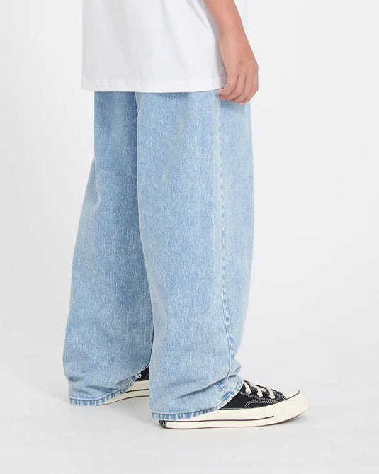 Volcom Kids' Freazy Loose Elasticated Waist Jeans Pale Aqua C1912602_PAQ
