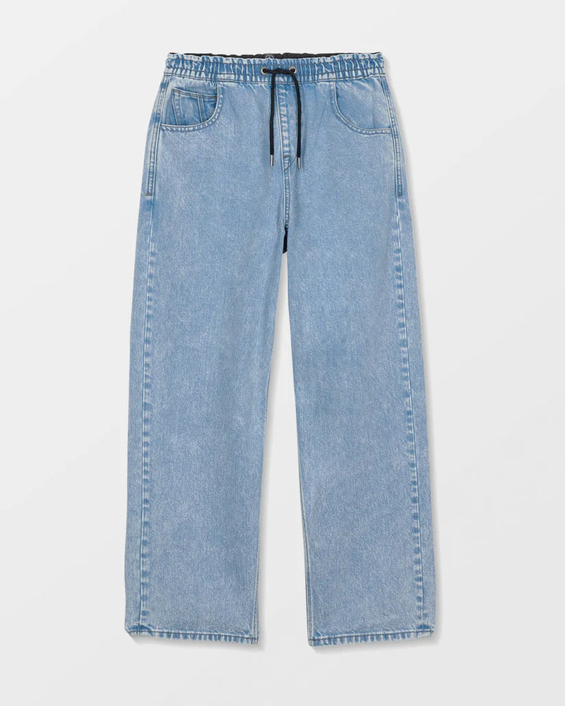 Load image into Gallery viewer, Volcom Kids' Freazy Loose Elasticated Waist Jeans Pale Aqua C1912602_PAQ
