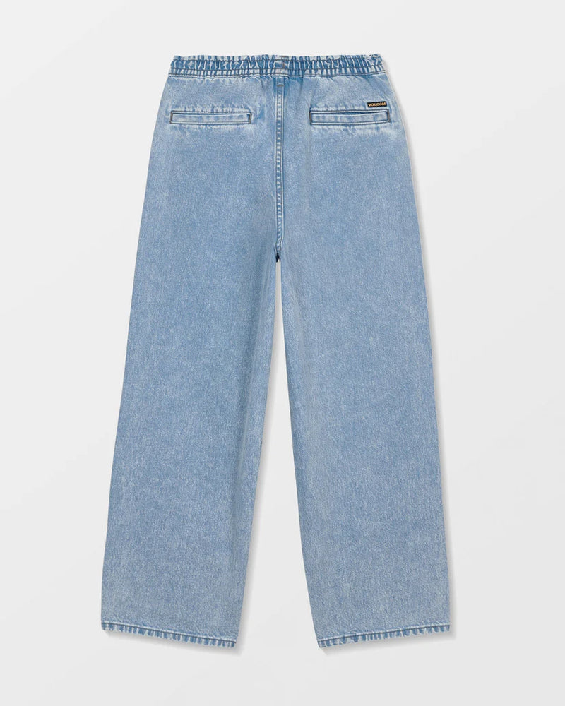 Load image into Gallery viewer, Volcom Kids' Freazy Loose Elasticated Waist Jeans Pale Aqua C1912602_PAQ
