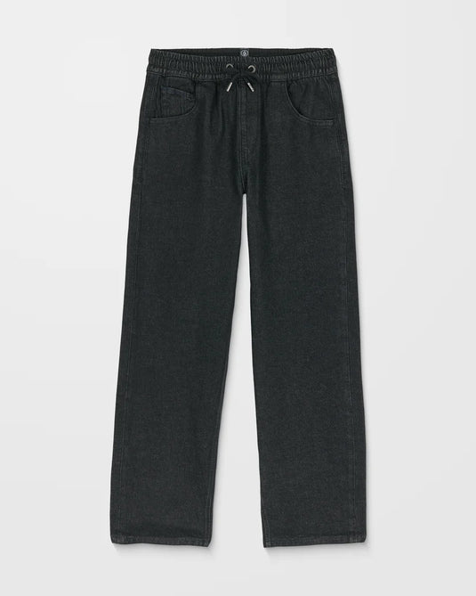 Volcom Kids' Freazy Loose Elasticated Waist Jeans Black Wash C1932330_BLW