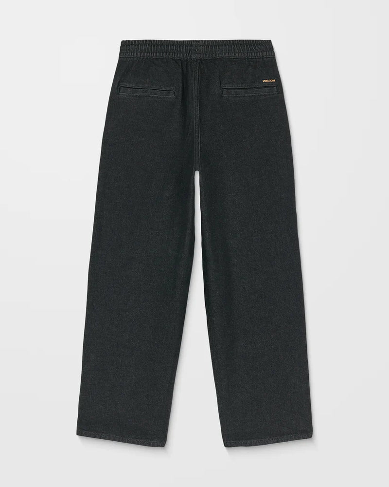 Load image into Gallery viewer, Volcom Kids&#39; Freazy Loose Elasticated Waist Jeans Black Wash C1932330_BLW
