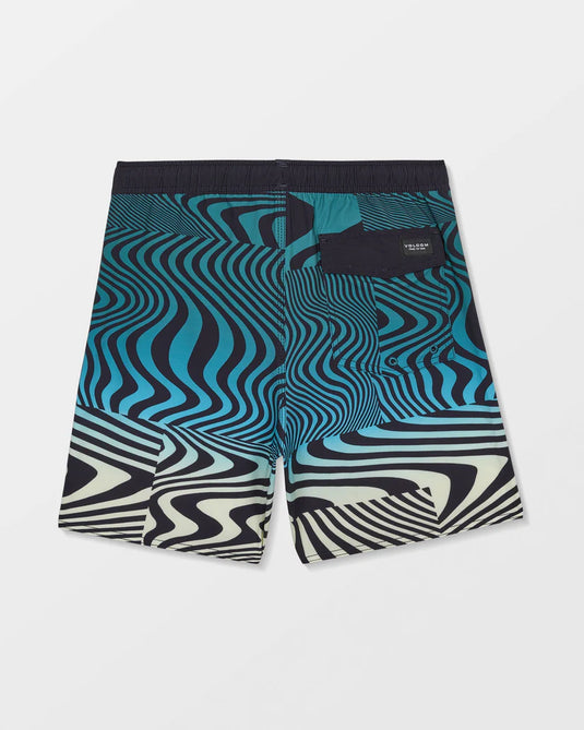 Volcom Kids' Lido Print Trunk Boardshort Rifle Green C2512602_RFG
