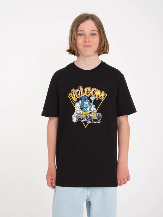 Volcom Youth's Hot Rodder T-Shirt Black C3512434_BLK
