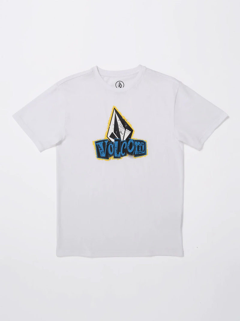 Load image into Gallery viewer, Volcom Youth&#39;s Sticker Stamp T-Shirt White C3512453_WHT
