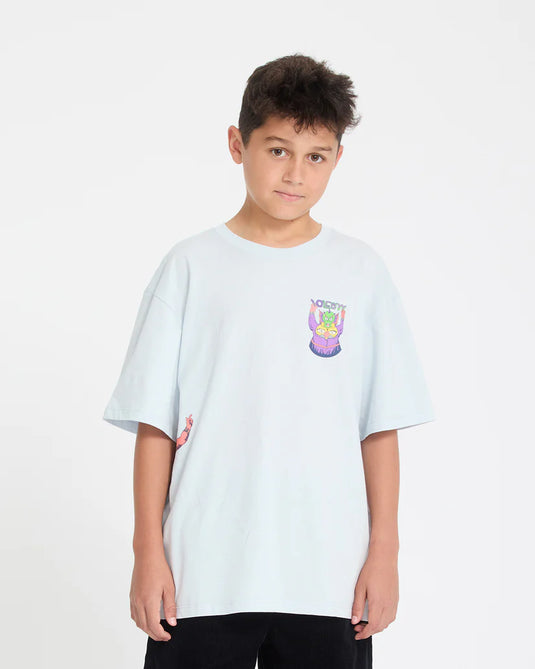 Volcom Kid's Ben Sanair 1 T-Shirt Light Blue Acid C3512618_LBA