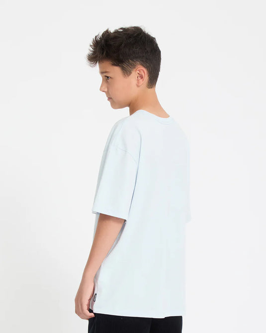 Volcom Kid's Ben Sanair 1 T-Shirt Light Blue Acid C3512618_LBA