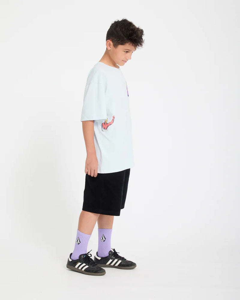 Load image into Gallery viewer, Volcom Kid's Ben Sanair 1 T-Shirt Light Blue Acid C3512618_LBA

