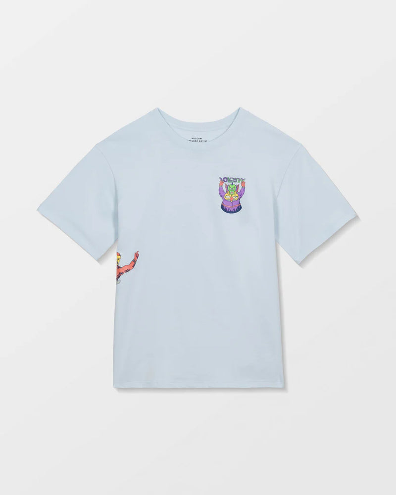 Load image into Gallery viewer, Volcom Kid's Ben Sanair 1 T-Shirt Light Blue Acid C3512618_LBA

