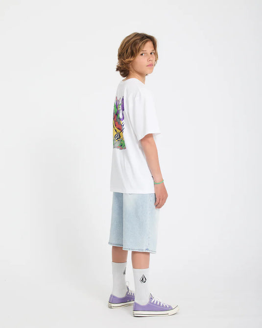 Volcom Kid's Ben Sanair 2 T-Shirt White C3512616_WHT