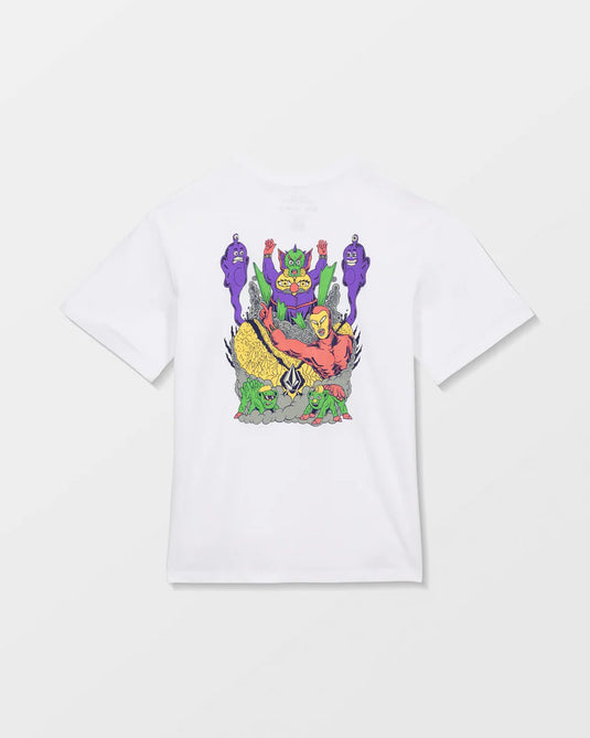 Volcom Kid's Ben Sanair 2 T-Shirt White C3512616_WHT